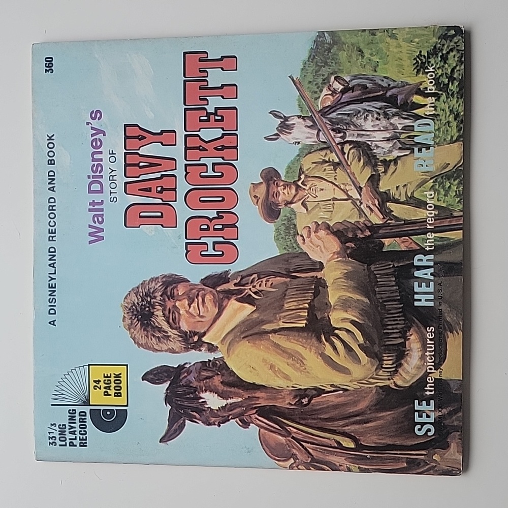 Disney Davy Crockett book with record Never used